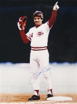 Lot of (41) Pete Rose Signed 30x40 Photos
